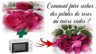 Comment faire sécher des pétales de roses au micro ondes  Tuto fleurs séchées facile et rapide DIY [upl. by Annala]