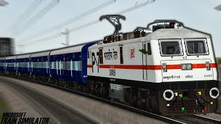 WAP7 Goes Crazy with 5 Coach Express Train  Indian Railways  MSTS Open Rails [upl. by Leuas]