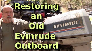 83 Evinrude 90 HP Restoration Will it Run  Part 1 Lubricating the Engine [upl. by Salbu]