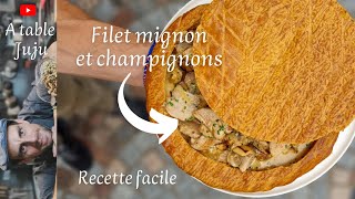 bouchée à la reine à partager  Tourte A table Juju [upl. by Akoyn139]