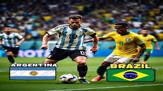 Argentina Vs Brazil  Match Highlights  Unforgettable Moments from the Rivalry [upl. by Burdett]