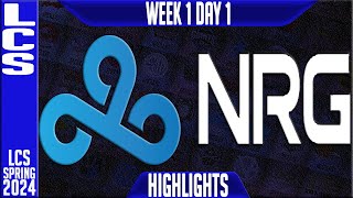 C9 vs NRG Highlights  LCS Spring 2024 Week 1 Day 1  Cloud9 vs NRG Esports [upl. by Oiretule]