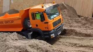 RC Truck Action 8x8 climbing uphill with incredible sound [upl. by Alliuqahs]