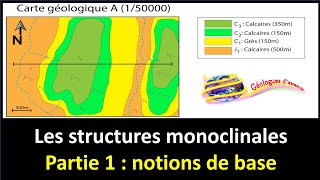 Les étapes de la réalisation le la coupe géologique dune structure monoclinale Patrie 12 [upl. by Neurath423]