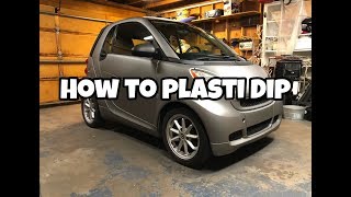 Custom Smart Car four two  PLASTIDIP [upl. by Onibla471]