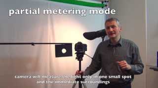 metering mode tutorial  spot partial and evaluative metering modes explained [upl. by Adhamh]