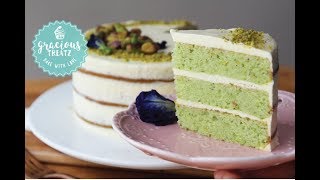 Ultimate Eggless 3 Layer Pistachio Cake [upl. by Keefer]