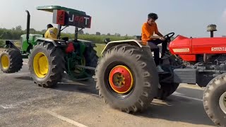 Nishu deshwal na lgai 1 lakh ki srat sonu Malik k sath johndeere 5210 vs swaraj 855 viralvideo [upl. by Akinot659]