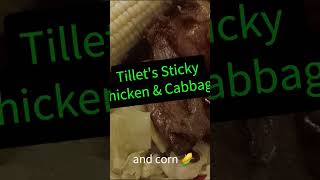 Tilletts Famous Sticky Chicken amp Cabbage with corn 🌽 delishcuisine deliciousfood delicous [upl. by Illib]