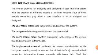 User Interface Analysis and Design  Software Engineering [upl. by Mond]