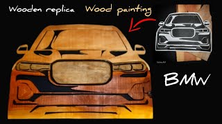 Wood Carving  BMW X7  Woodworking alfa wood [upl. by Monto]