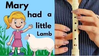 Mary had a little lamb  recorder tutorial [upl. by Lesirg]