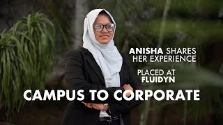 BTech Brilliance to Fluidyn SuccessStory Anisha Fatima [upl. by Nylaehs]