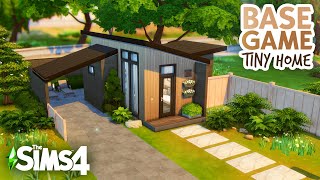 Base Game Tiny House  The Sims 4 Speed Build [upl. by Arlie561]