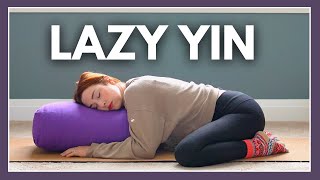 45 min Lazy Yin Yoga for Energy Depletion Burnout and Mental Health [upl. by Airemat153]