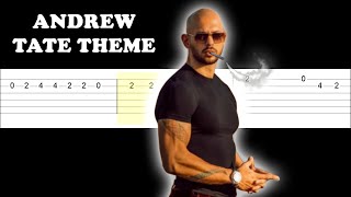 Andrew Tate Theme Easy Guitar Tabs Tutorial [upl. by Eidnac167]