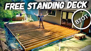 HOW TO BUILD A DECK  START TO FINISH Part 1 of 2 [upl. by Ellenig]