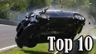 Top 10 of Hardest Crashes on Nürburgring Nordschleife [upl. by Cibis]