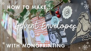 How to Monoprint and Make an Advent Calendar [upl. by Danette]