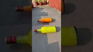 Yellow Vs Orange Breaking glass bottles Crushing soft things shorts asmr satisfying [upl. by Rafat]