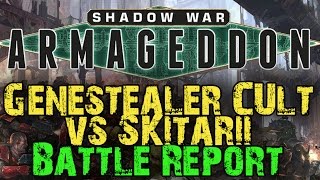 Shadow War  Armageddon Campaign Game 7  Genestealer Cult vs Skitarii [upl. by Ojytteb]