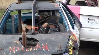 Petrolia Fair Demolition Derby 2015  Poor Mans 46 Cyl Heat 2 [upl. by Omsoc]