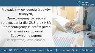 Biuro rachunkowe księgowość Lublin Aleksandra Kasiak Stefan Romanek Teresa Krzeszowiec [upl. by Wojcik142]