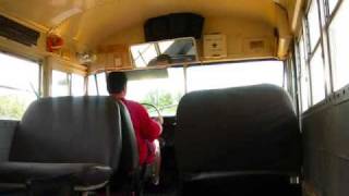 Driving the 1986 GMC Blue Bird bus part 1 [upl. by Nehtan]