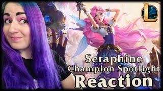 🎶💗Seraphine Champion Spotlight  Gameplay  League of Legends  REACTION [upl. by Bonns]