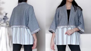 How to sew a kimono jacket with shawl collar [upl. by Costa]