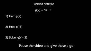 Function Notation [upl. by Manton160]