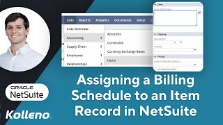 NetSuite Tutorial Assigning a Billing Schedule to an Item Record in NetSuite [upl. by Fields]