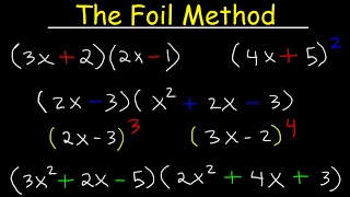 Foil Method Algebra Binomials Trinomials Polynomials Multiplication With Exponents [upl. by Erdna]