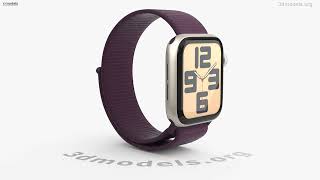 Apple Watch SE Starlight Textile Sport Loop Plum 3D model by 3DModelsorg [upl. by Theone]