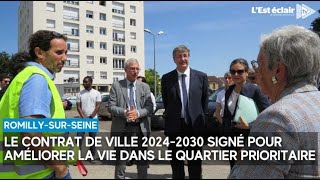 Le contrat de ville 20242030 signé à RomillysurSeine pour améliorer la vie dans le quartier [upl. by Nic284]