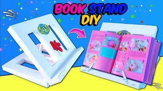 How to make a BOOK STAND with cardboard  Crafts with recycled materials [upl. by Jaddan607]