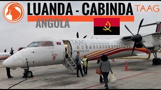 TRIPREPORT  TAAG Angola Airlines FIRST CLASS  Bombardier Dash 8  Q400  Luanda  Cabinda [upl. by Liamsi666]