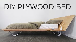 DIY Plywood Bed  Requires just 4 basic power tools [upl. by Neslund]