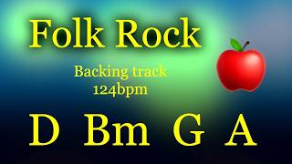 Folk Rock backing track in D major 124bpm Good vibrations Play along amp have fun [upl. by Eetnuahs]