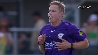 Nathan Ellis 4 wickets vs Sydney Thunder 22nd Match  Sydney Thunder vs Hobart Hurricanes [upl. by Atteuqaj]