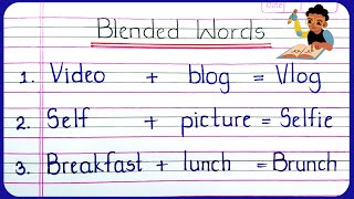 Blended words for grade 5 English  Learn Blended Words with Examples  English Lessons for students [upl. by Rita522]