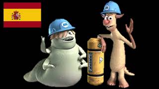 Monsters Inc Scream Arena  Needleman and Smitty Voice Clips Spanish [upl. by Rausch533]