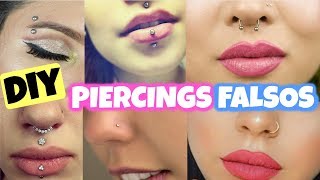 DIY  Como Hacer Piercings Falsos en Casa y que Parezcan REALES  NatyGloss [upl. by Airliah]