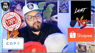 COMPARANDO GORRA ORIGINAL VS GORRA CHINA  LUST VS SHOPEE  NO COMPRES EN SHOPEE HASTE VER EL VIDEO [upl. by Lekim]