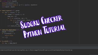 Sudoku Checker in Python  My solution tutorial [upl. by Eidod]