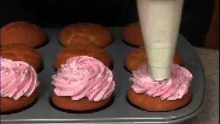 Valentines Day Cupcake Tower How To Decorate Easy VDay Cup Cake Decorating Video Preview [upl. by Samal]