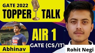 AIR1 in GATE CSE  Preparation Strategy  GATE Topper  Abhinav Garg [upl. by Nnylarak]