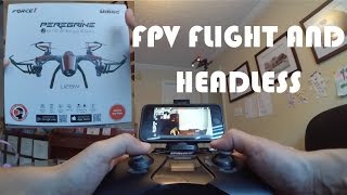 UDI RC FORCE1 PEREGRINE U28W  FPV Setup flight and Headless Mode [upl. by Dayiz884]