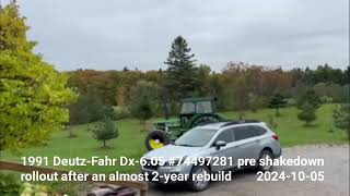 1991 DeutzFahr Dx605 rollout from rebuild [upl. by Naujtna]