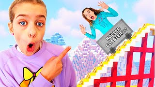 WHO BUILDS BEST ROLLERCOASTER in Minecraft Gaming w The Norris Nuts [upl. by Bennink]